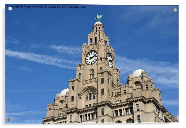 Liverpool Liver Building top Acrylic by Frank Irwin