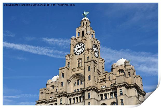 Liverpool Liver Building top Print by Frank Irwin
