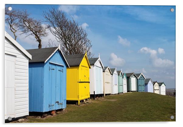 Felixstowe Beach Huts Acrylic by Martin Parratt