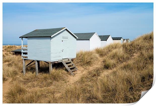 Hunstanton Beach Huts Print by Martin Parratt