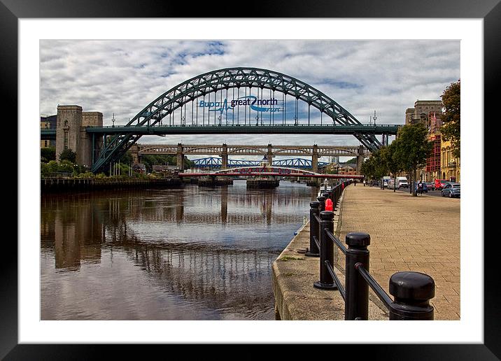 Tyne Bridge Framed Mounted Print by David Pringle