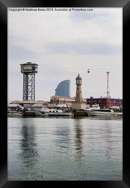 Barcelona Seafront Framed Print by Matthew Bates