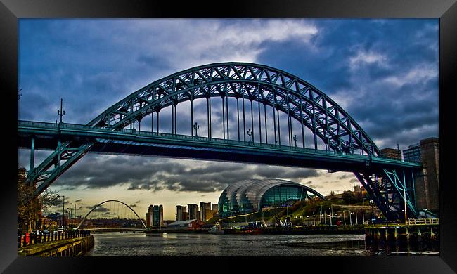 3 Tyne Icons Framed Print by CHRIS ANDERSON