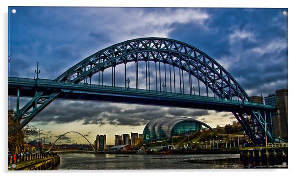 3 Tyne Icons Acrylic by CHRIS ANDERSON