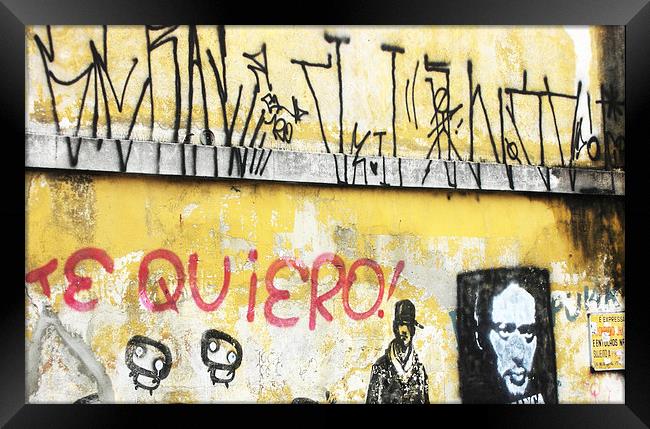 Graffiti at Sao Paulo Framed Print by Tony Dimech