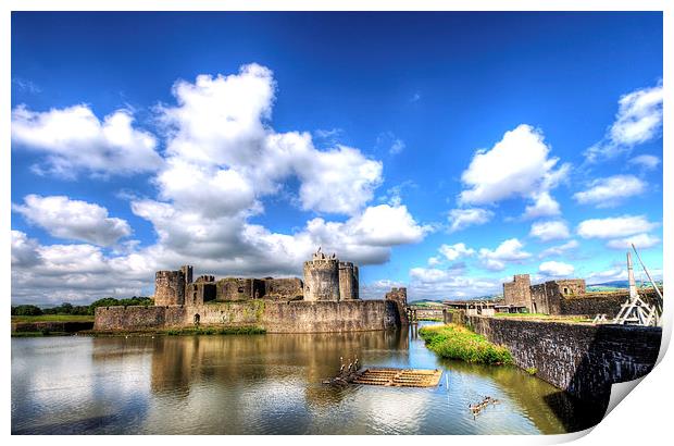 Caerphilly Castle 6 Print by Steve Purnell