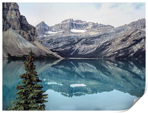 Reflections of the Canadian Rockies Print by Lynn Bolt