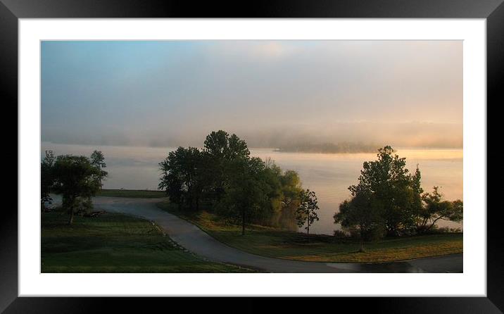 Foggy Morning Framed Mounted Print by Pics by Jody Adams