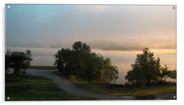 Foggy Morning Acrylic by Pics by Jody Adams