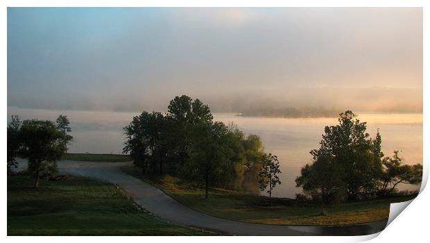 Foggy Morning Print by Pics by Jody Adams