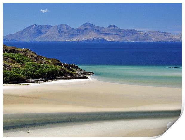 Rhum from the White sands of Morar. Print by Jack Byers