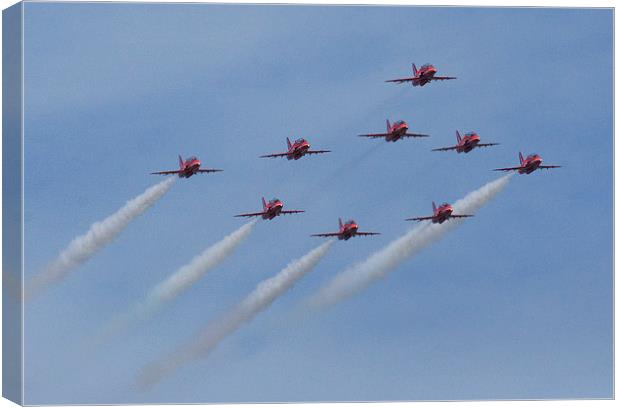 Red 9 red arrows Canvas Print by eric carpenter
