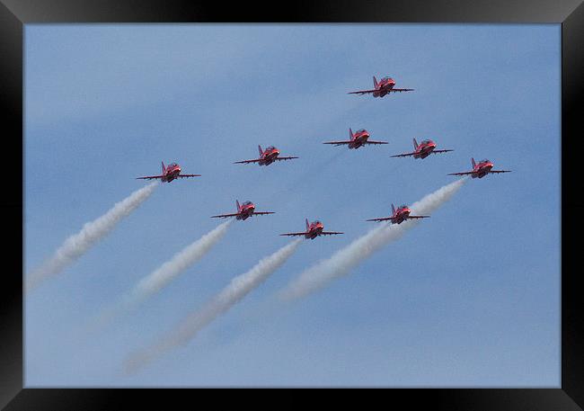 Red 9 red arrows Framed Print by eric carpenter
