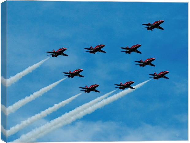 Red Arrows Canvas Print by eric carpenter