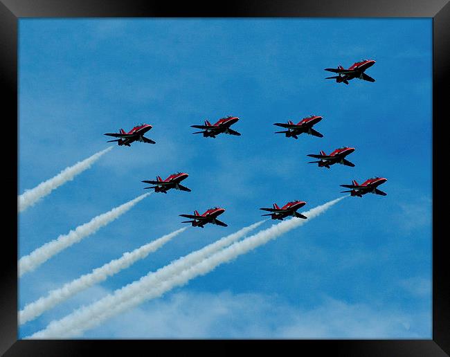 Red Arrows Framed Print by eric carpenter