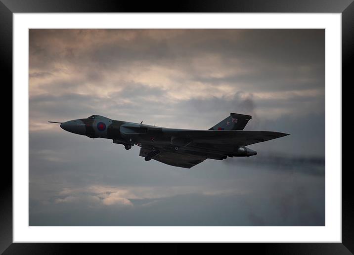 Evening Vigil of the Vulcan Bomber Framed Mounted Print by Graham Parry