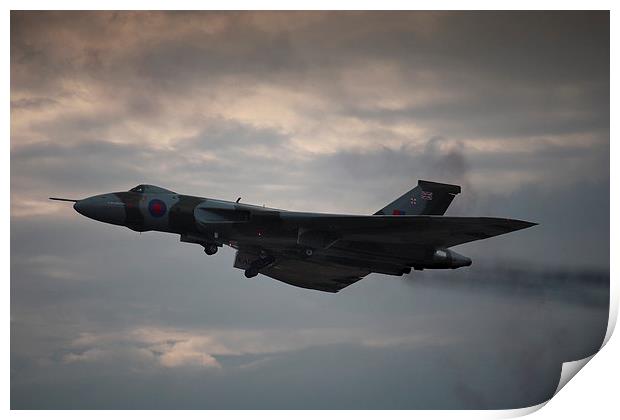 Evening Vigil of the Vulcan Bomber Print by Graham Parry