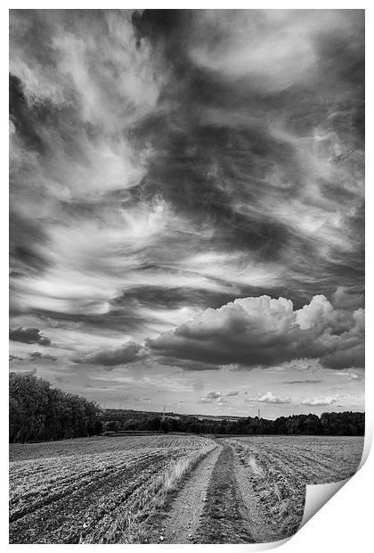 cloudy skies Print by Jo Beerens
