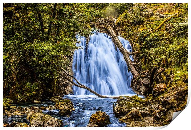 Welsh Waterfall Print by Paul Madden