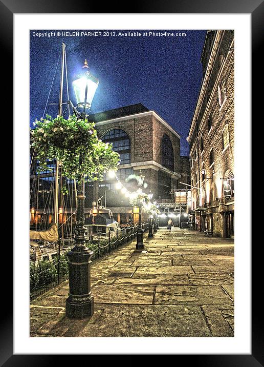 St Katherines Dock, London Framed Mounted Print by HELEN PARKER