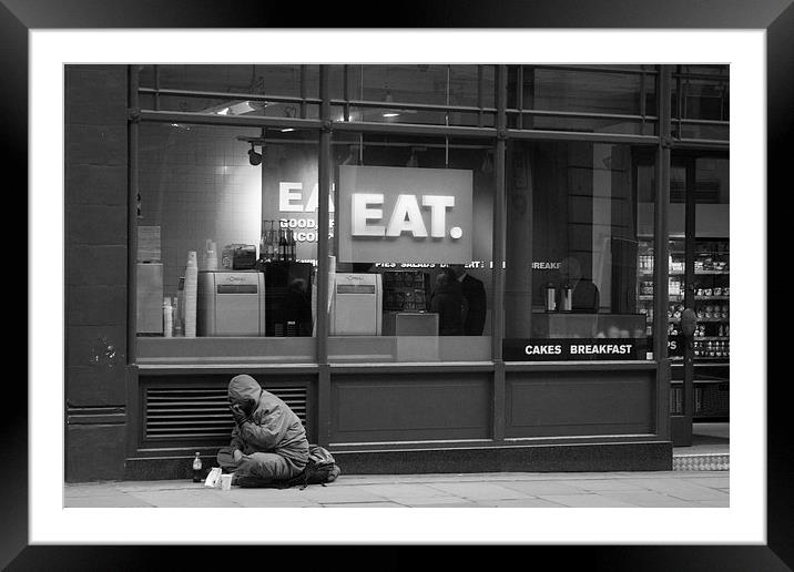 Eat Framed Mounted Print by Richard Cooper-Knight