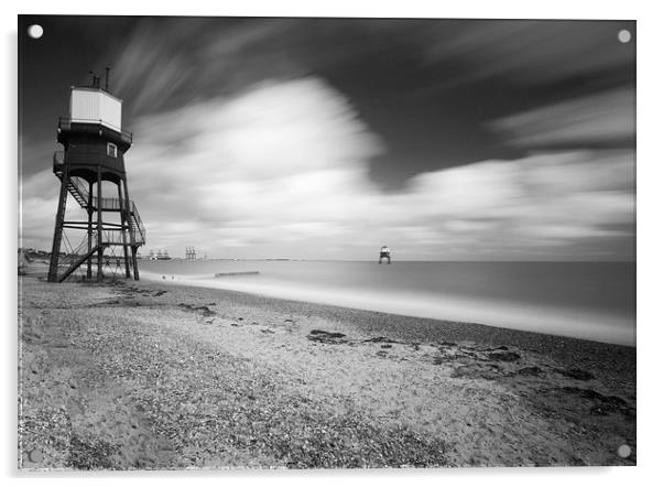 Dovercourt Essex Lighthouse Acrylic by David French