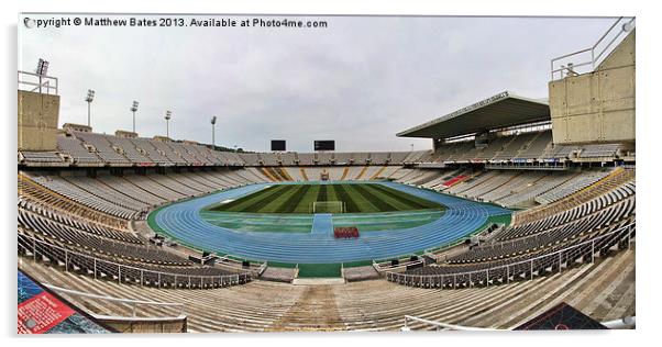 Barcelona Olympic stadium Acrylic by Matthew Bates