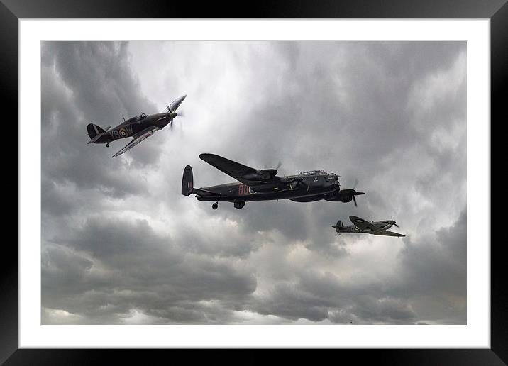 Battle of Britain Memorial Flight Framed Mounted Print by J Biggadike