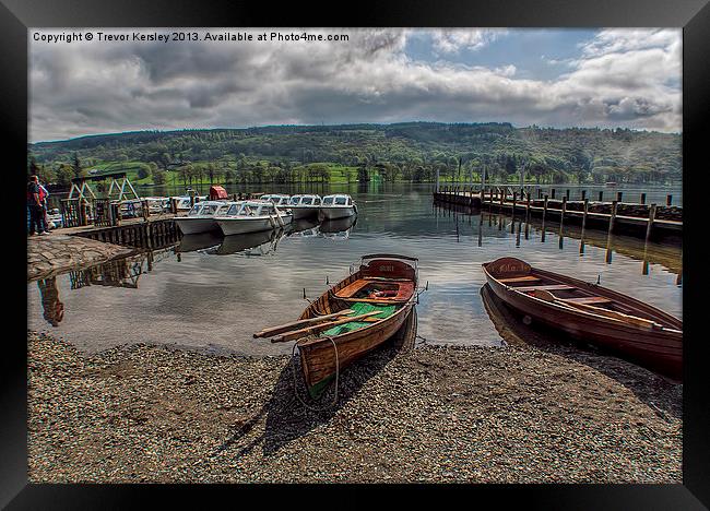 Coniston Water Lake District Framed Print by Trevor Kersley RIP