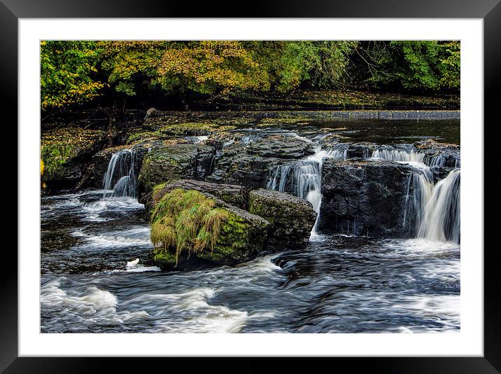 On The Rocks Aysgarth Framed Mounted Print by Trevor Kersley RIP