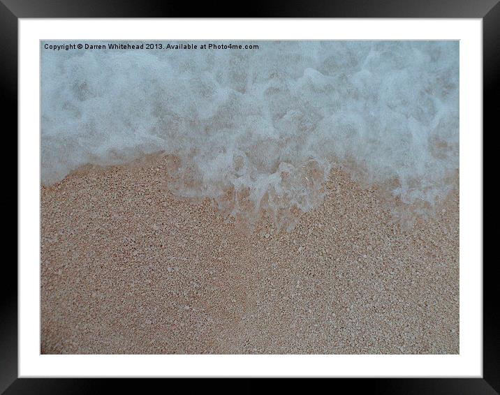 Pebbles & Surf Framed Mounted Print by Darren Whitehead
