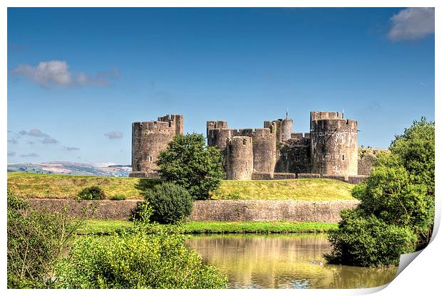 Caerphilly Castle 8 Print by Steve Purnell