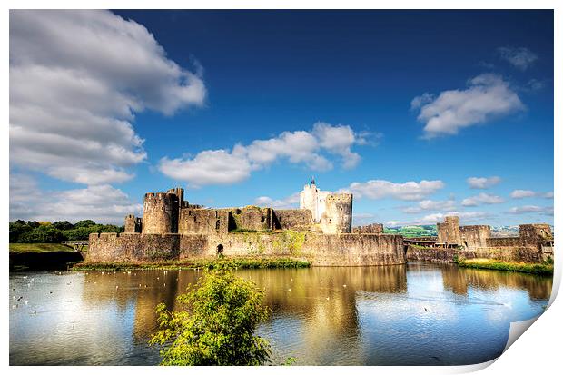 Caerphilly Castle 9 Print by Steve Purnell