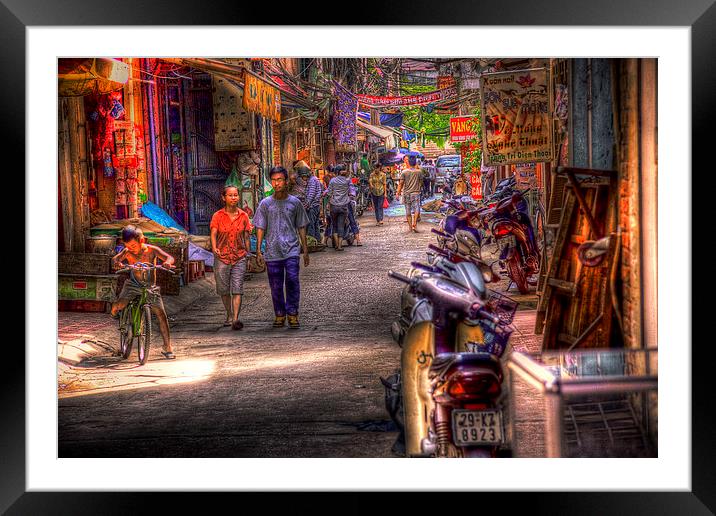 The Street. Framed Mounted Print by Perry Johnson