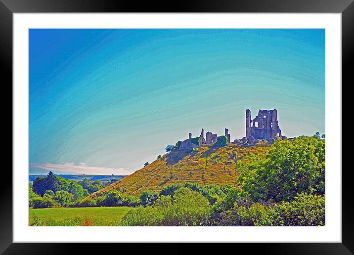 Corfe Castle Framed Mounted Print by William Kempster