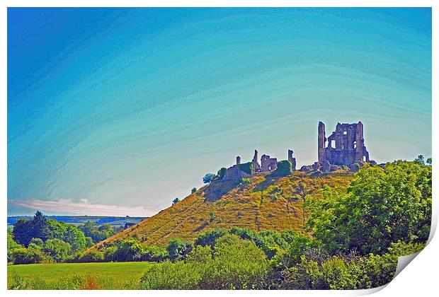 Corfe Castle Print by William Kempster