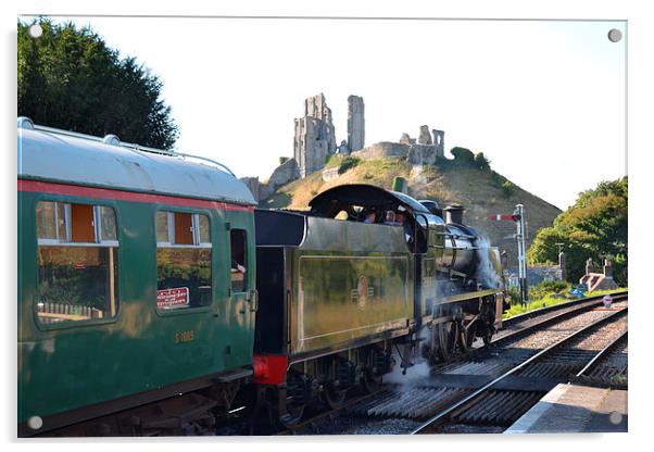 Corfe Castle Station Acrylic by William Kempster