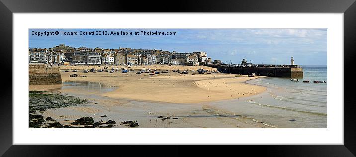 St Ives Panorama Framed Mounted Print by Howard Corlett