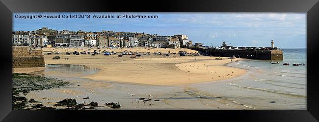 St Ives Panorama Framed Print by Howard Corlett