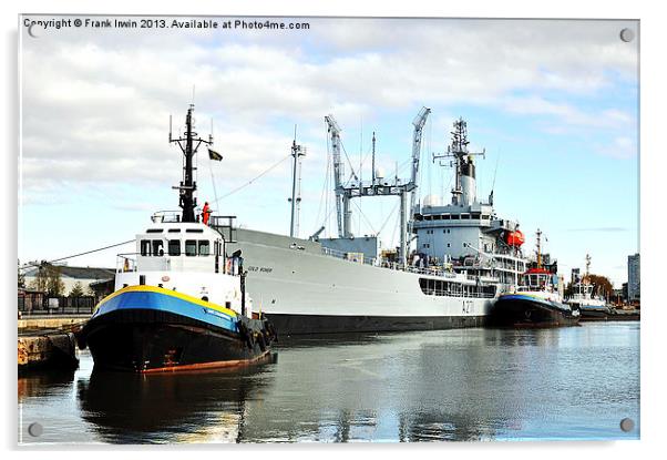 Royal Fleet Auxiliary Gold Rover Acrylic by Frank Irwin