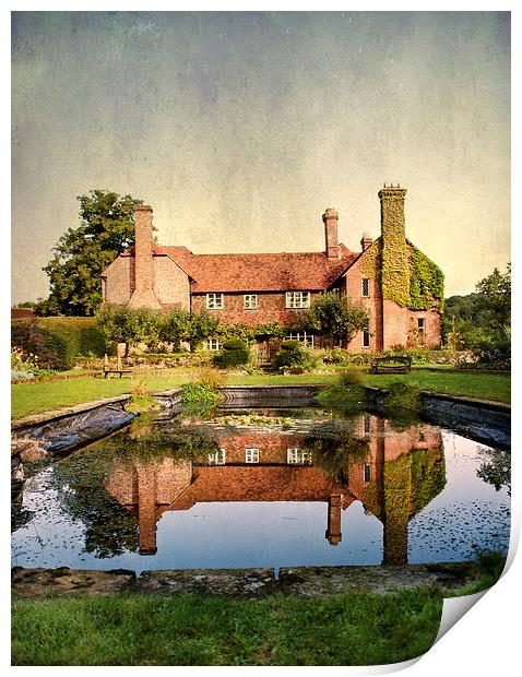Country Manor House Print by Dawn Cox