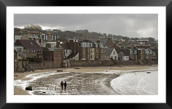 Vintage Young Love at North Berwick Framed Mounted Print by Sue Dudley