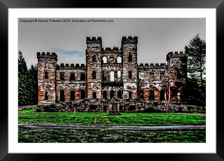 Loudoun Castle Framed Mounted Print by Valerie Paterson