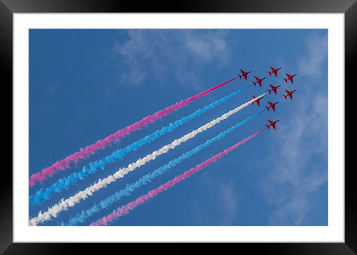 Thrilling Red Arrows Display Framed Mounted Print by Daniel Rose