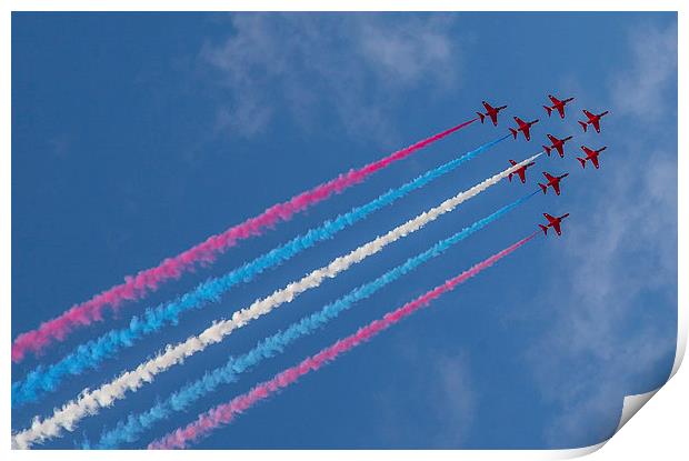 Thrilling Red Arrows Display Print by Daniel Rose