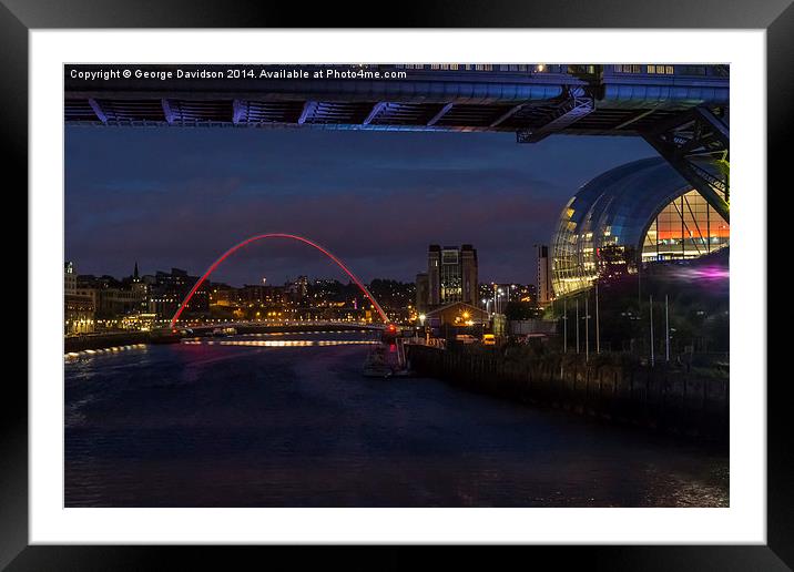 Tyne View Framed Mounted Print by George Davidson