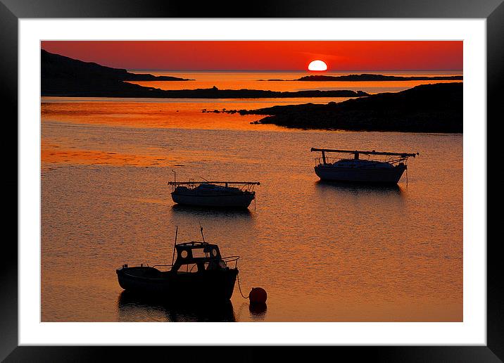 Sunset Over Old Dornie Framed Mounted Print by David Wilson