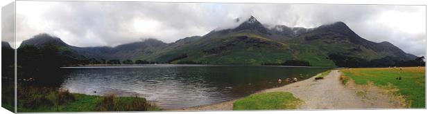 buttermere panorama Canvas Print by eric carpenter