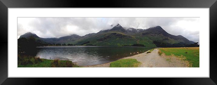 buttermere panorama Framed Mounted Print by eric carpenter