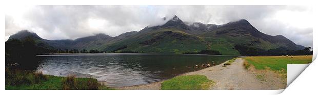 buttermere panorama Print by eric carpenter